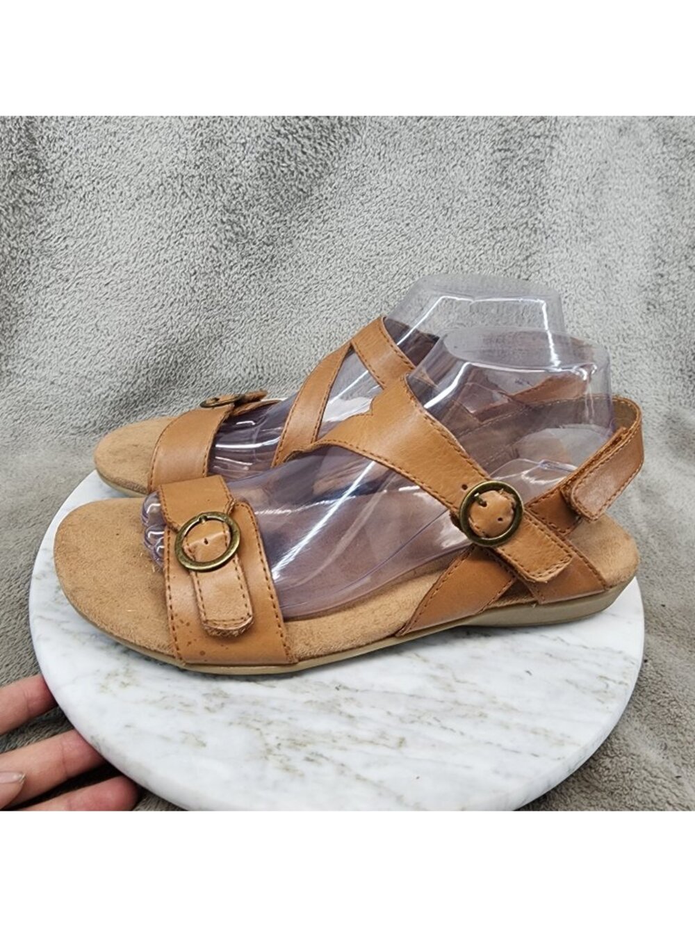 Earth Origins Sandals Womens Size 9 Brown Leather Beck Sandals *Read*